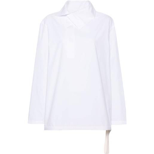 Jil Sander camicia asimmetrica - bianco