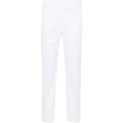 Peserico pantaloni dritti con pieghe - bianco