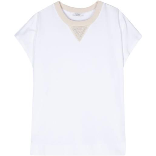 Peserico t-shirt con maniche ad aletta - bianco