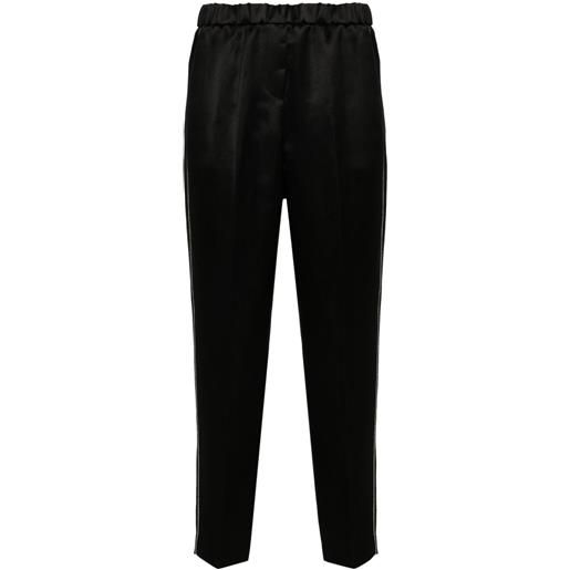 Peserico pantaloni con decorazione - nero