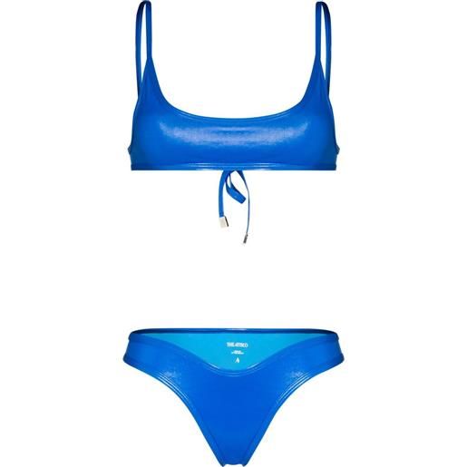 The Attico bikini con effetto lucido - blu