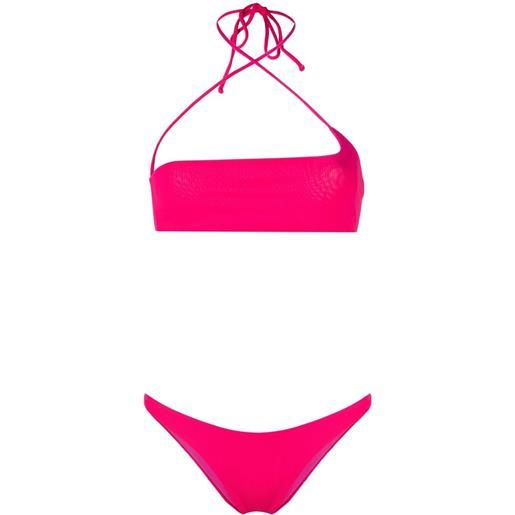 The Attico set bikini a coste - rosa