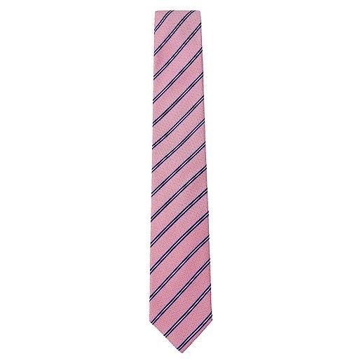 Hackett London cravatta a righe, rosa (rosa), taglia unica uomo