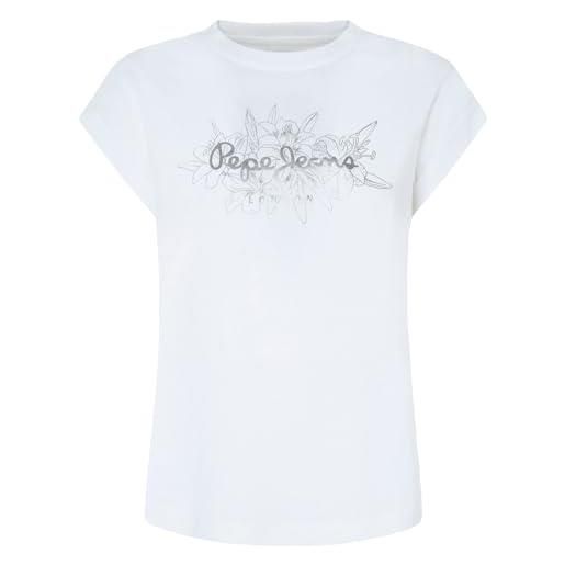 Pepe Jeans helen, t-shirt donna, bianco (white), l