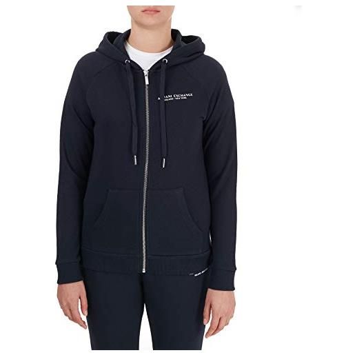 ARMANI EXCHANGE hoodie, felpa con cappuccio, donna, blu (blue/navy), xs