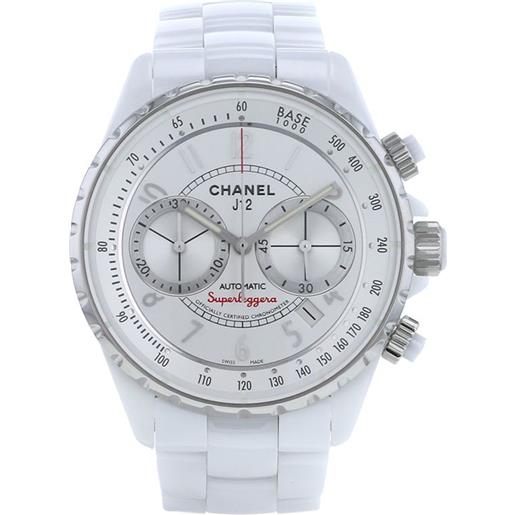 CHANEL Pre-Owned - orologio j12 chronographe 41mm pre-owned anni 2010 - uomo - vetro zaffiro/ceramica - taglia unica - bianco