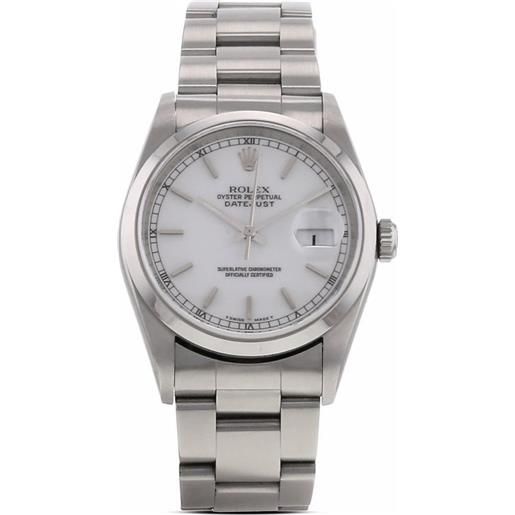 Rolex - orologio datejust 36mm pre-owned 1999 - uomo - vetro zaffiro/acciaio inossidabile - taglia unica - bianco