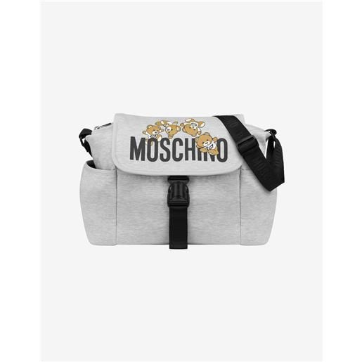 Moschino borsa mamma con fasciatoio teddy logo