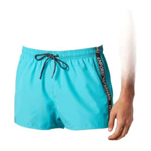 Emporio Armani swimwear men's Emporio Armani denim tape shorts swim trunks turquoise, 48, turchese