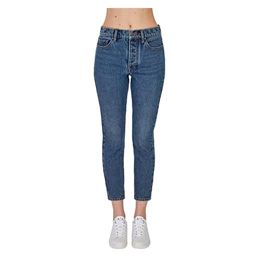 Armani Exchange j51 mid waist, jeans donna, nero (black), 32