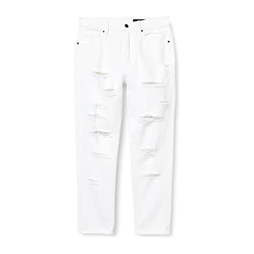 Armani Exchange j51 mid waist, jeans donna, bianco (white), 32