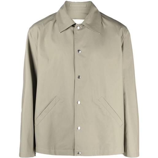Jil Sander giacca-camicia con stampa - verde