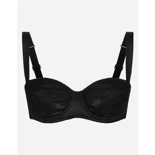 Dolce & Gabbana reggiseno a balconcino in raso con pizzo