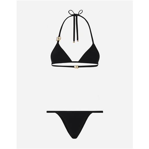 Dolce & Gabbana bikini a triangolo con logo dg