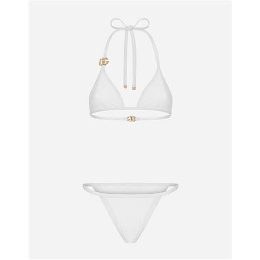 Dolce & Gabbana bikini a triangolo con logo dg