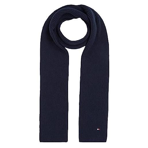 Tommy Hilfiger essential flag scarf am0am11480 sciarpe, blu (space blue), os uomo