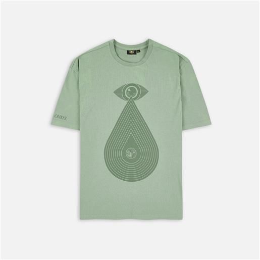 Obey napapijri t-shirt green fairmont uomo