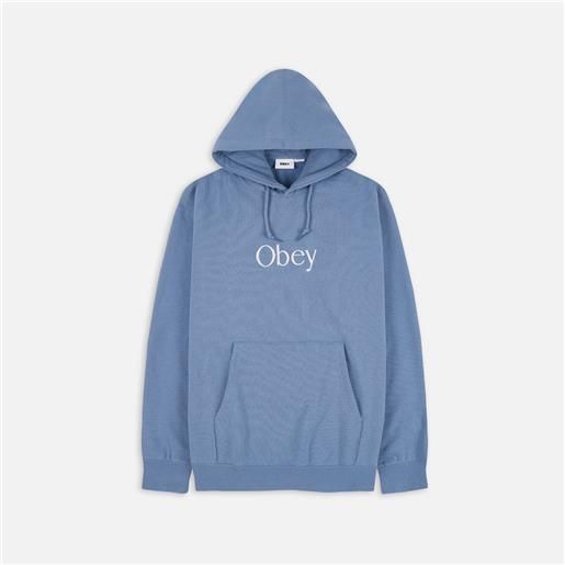 Obey choir fleece hoodie coronet blue uomo
