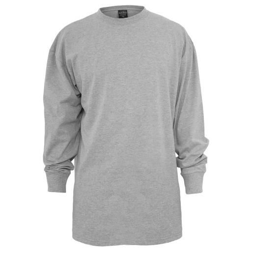 Urban classics maglietta basic a maniche lunghe e polsini da uomo, maglia oversize con girocollo in cotone, materiale comodo, taglie m - 6xl