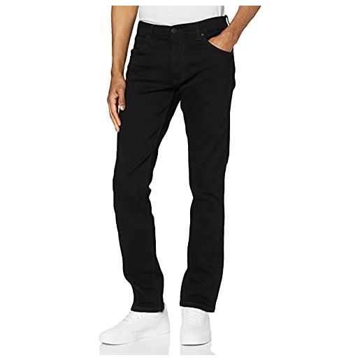 Wrangler greensboro jeans, nero (black valley), 40w / 32l uomo