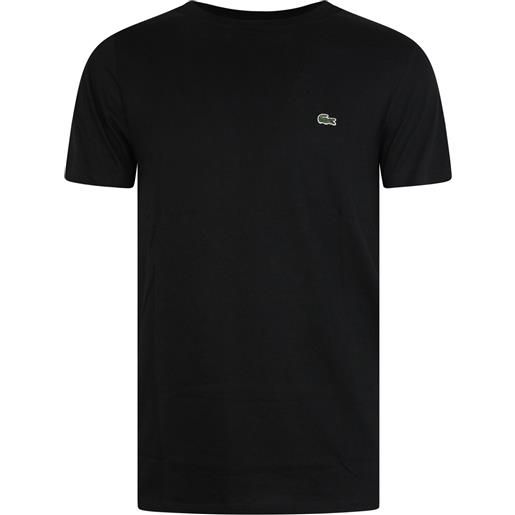 LACOSTE t-shirt nera con mini logo per uomo