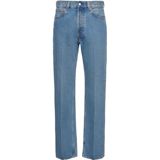 GUCCI jeans in denim di cotone con etichetta gucci