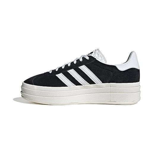 adidas gazelle bold w, sneaker donna, core black core white semi lucid blue, 38 2/3 eu