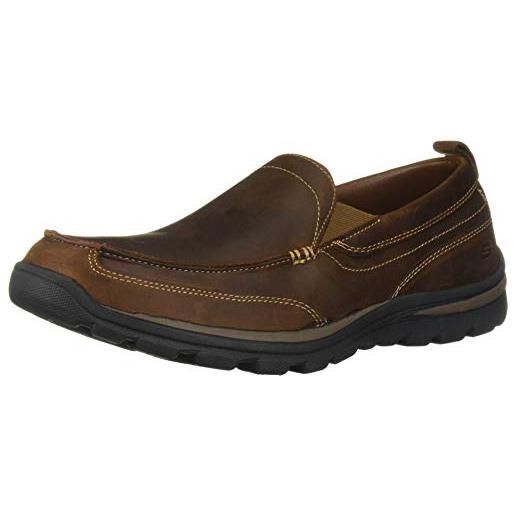 Skechers usa scarpe senza lacci in memory foam, presa forte, marrone (dark brown), 48.5 eu