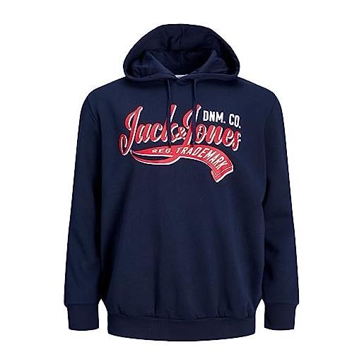 JACK & JONES felpa con cappuccio da uomo jack & jones essentials logo 2 (plussize)