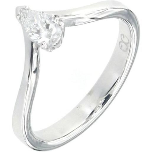 Golay anello solitario con diamante a goccia