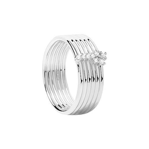 P D PAOLA pd. Paola 32019937 - anello da donna in argento 925 con zirconi, 56, strass, zirconia cubica