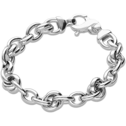ORO&CO 925 bracciale argento con catena di ovali piccoli