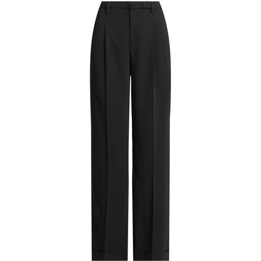 Ralph Lauren Collection pantaloni sartoriali modern con pieghe - nero