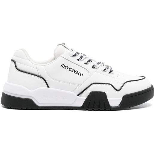 Just Cavalli sneakers con logo goffrato - bianco