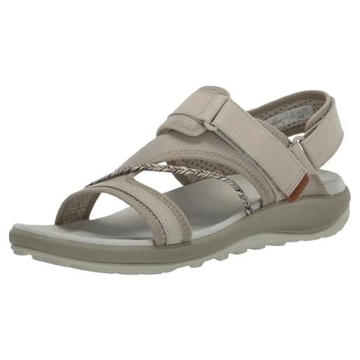 Merrell terran 4 backstrap, sandali donna, argento, 38 eu