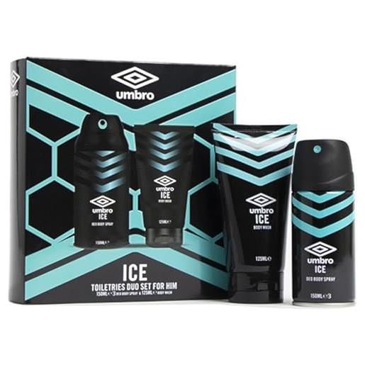Umbro giftset shower gel + bodyspray ice