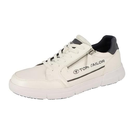 TOM TAILOR 5382003, scarpe da ginnastica uomo, bianco, 41 eu