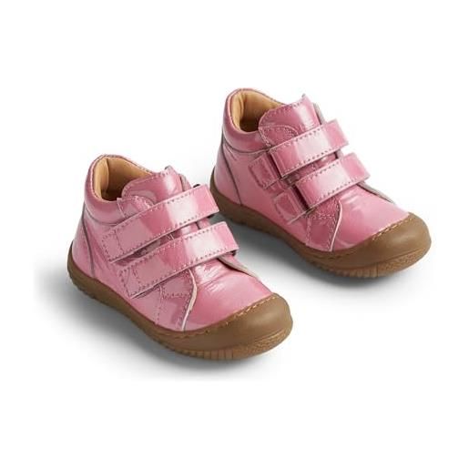 Wheat stivali laccati con doppio velcro ivalo-unisex, scarpe per chi inizia a camminare bambini, 2356 rosa, 22 eu