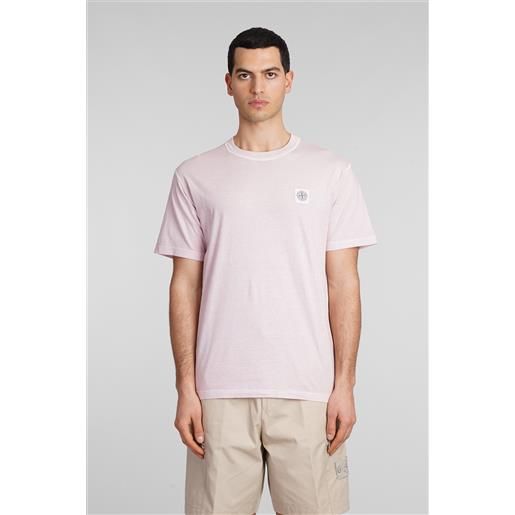 Stone Island t-shirt in cotone rosa