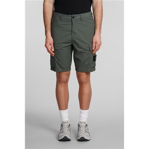 Stone Island shorts in cotone verde