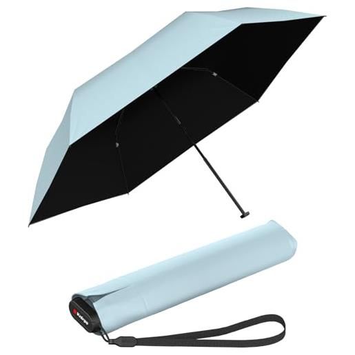 Knirps ombrello tascabile us. 050 ultra light slim manual con protezione uv, ice with black coating, 90 cm, ombrello tascabile apribile