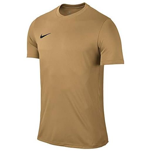 Nike park vi, t-shirt, uomo, oro (jersey gold/black), 2xl