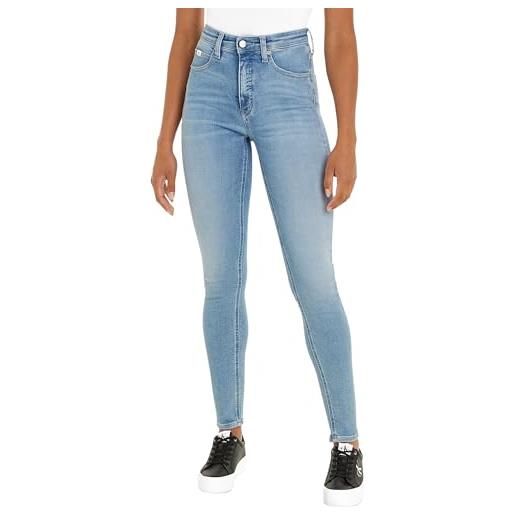 Calvin Klein Jeans jeans donna high rise skinny fit, blu (denim light), 25w/30l