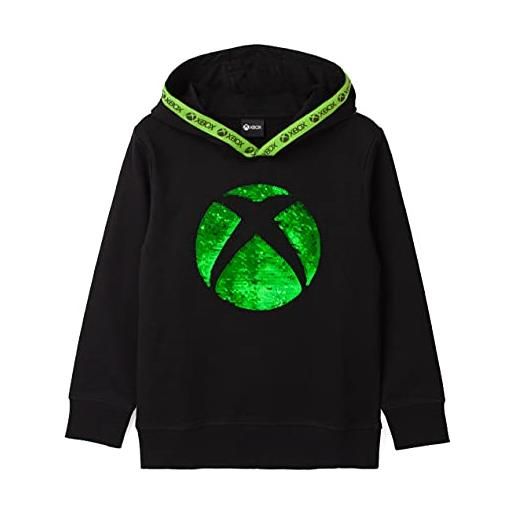 Xbox felpa con cappuccio ragazzi bambini flip paillettes gioco maglione 11-12 anni