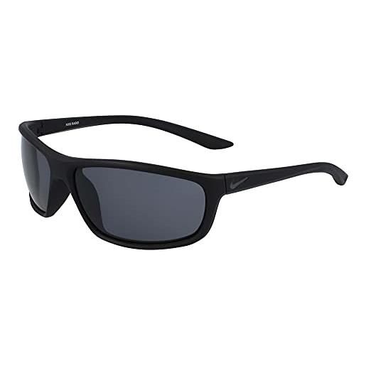 Nike rabid ev1109 37455 001 matte black dark grey sunglasses polycarbonate, standard, 64 occhiali, unisex-adulto