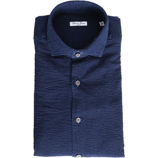 Sartoria Del Campo-Sonrisa camicia blu