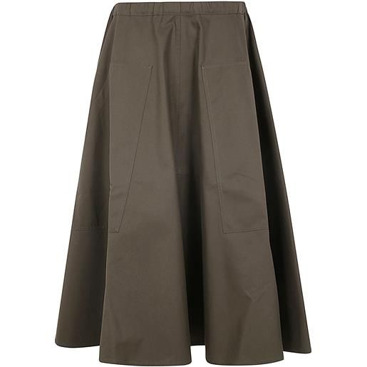 Sofie D Hoore wide midi skirt with big patched pockets