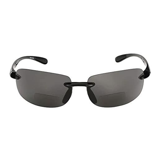 Mass Vision lovin maui, occhiali da sole bifocali polarizzati per uomini e donne nero nero 1.75