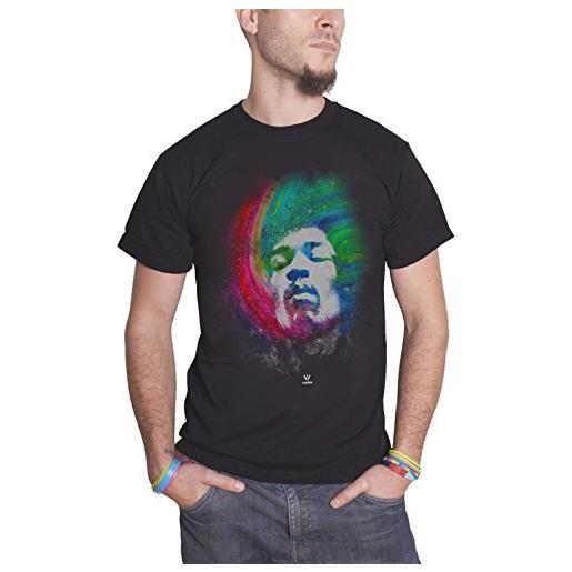 Jimi Hendrix t shirt galaxy portrait nuovo ufficiale uomo nero size xl
