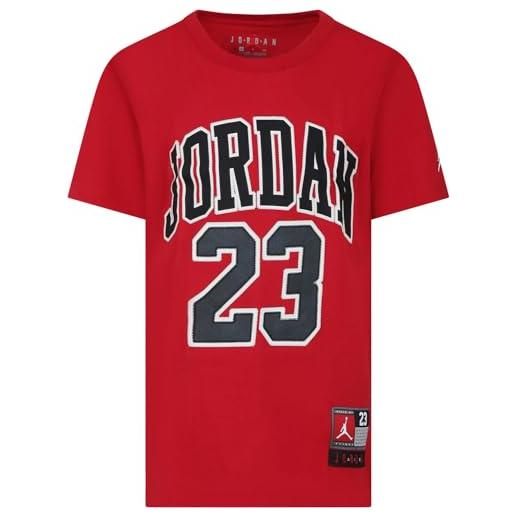 Jordan practice flight - maglietta a maniche corte da ragazzo, taglia l e xl, colore: rosso, bianco e nero, gym rosso, nero, bianco, l
